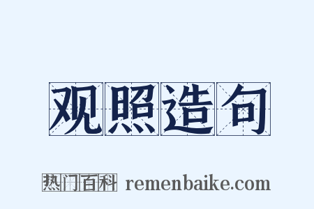 观照造句是什么意思的图片